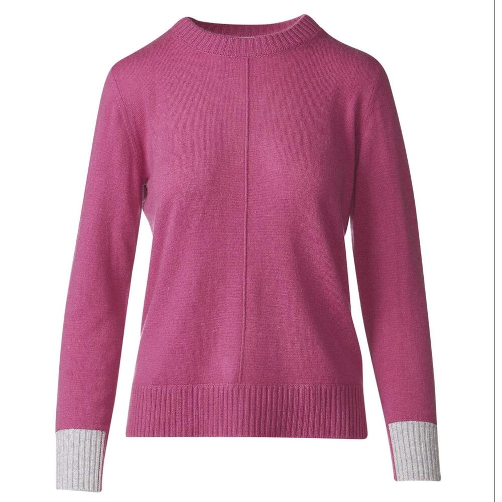 KINROSS CASHMERE berry pink cashmere sweater sz M